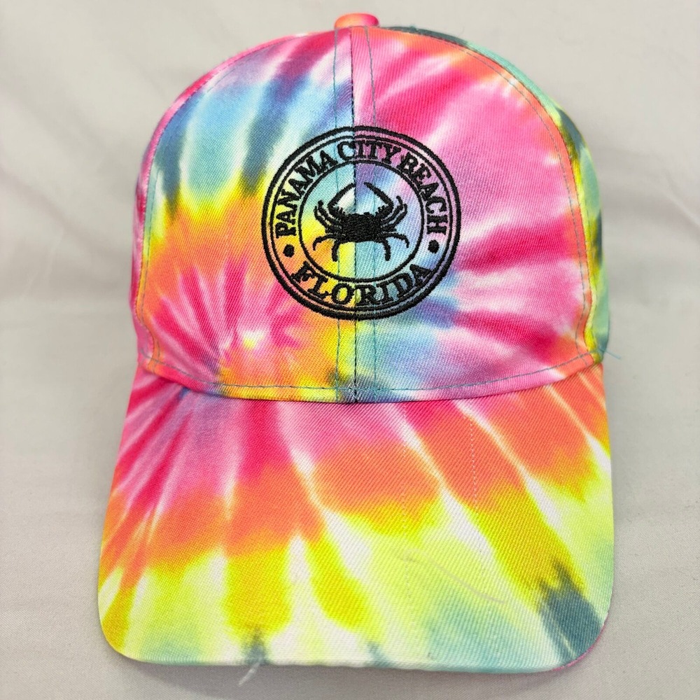 Shade Shack Panama City Beach Hat Unisex OSFM Tie Dye Florida Souvenir Cap